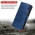 thumbnail image 5 of Wallet Case for iPhone 17 Pro Max, RFID Blocking 9 Card Holders | Cash Pocket | Kickstand | Shockproof TPU Shell | PU Leather | Magnetic Closure | Protective Flip Folio Cover | Blue, 5 of 9