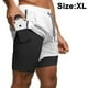 thumbnail image 2 of Pantalones cortos para correr 2 en 1 para hombre, 1 Uds., pantalones cortos ligeros para gimnasio, Yoga, entrenamiento, boxeo, deportes, con lazo para toalla Zhivalor 221580-8, 2 of 9