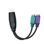Thinsont USB Male to Dual PS2 Female Converter Cable PC Laptop Mouse Keyboard Adapter Cord Line Replacement