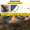 thumbnail image 5 of 34-Inch Diameter Round Carbon Steel Fire Bowl, with A Drain Hole, Large Size Fire Pit Design, for Garden Patio Backyard Outdoor Use, Lawn Care, Seasonal Yard Work, Outdoor Living, Deck Camping, 5 of 6
