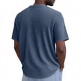 thumbnail image 4 of Mens Casual Waffle Shirts Button Henley Neck Textured Knit Short Sleeve Pullover Tops, 4 of 4