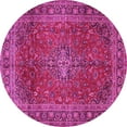 thumbnail image 1 of Ahgly Company Indoor Round Medallion Pink Traditional Area Rugs, 6' Round, 1 of 4