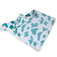thumbnail image 4 of Manta cálida para mascotas, lindo estampado de vaca, forro polar suave, cómoda manta mullida para perros, gatos, otoño e invierno, azul, estampado de vaca S, 4 of 5