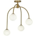 thumbnail image 6 of Possini Euro Design Clara 26" Mid Century Modern 4-Light Semi Flush-Mount Ceiling Light Fixture Kitchen Foyer Warm Brass Finish, 6 of 9