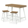 thumbnail image 3 of Kaylen Wood 3-Piece Counter Height Dining Table Set, Dark Oak, 3 of 6