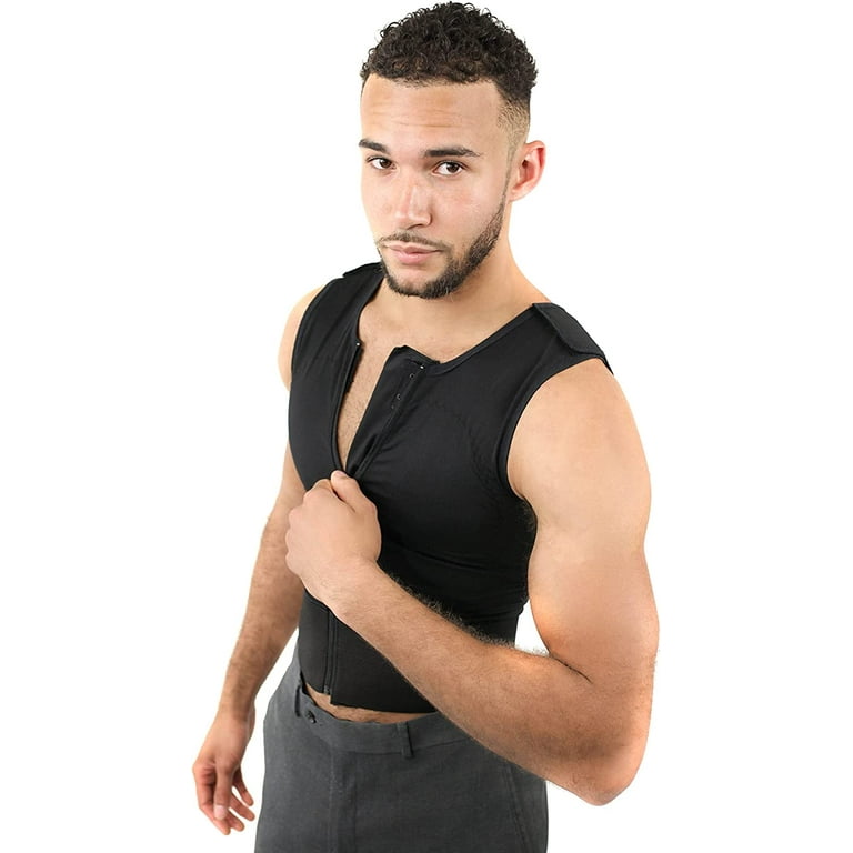 Contour Male Compression Vest - Style 11 - color: black