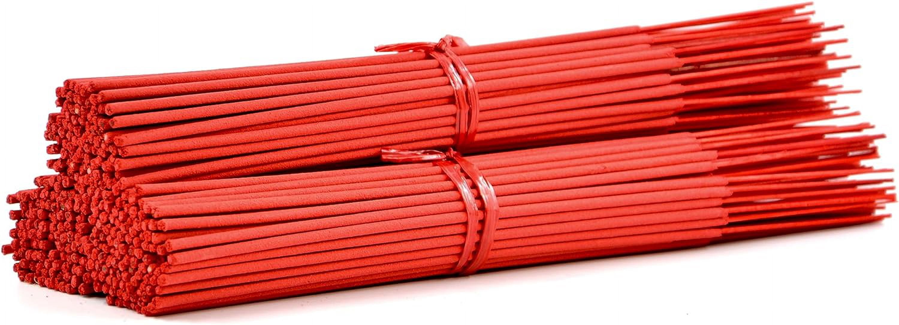 10000 Unscented (Red) Incense Sticks 11" Bulk Wholesale - 100% Natural Joss and Bamboo Punk Blanks - Great for DIY Aromatherapy Incense Making.