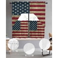 thumbnail image 2 of Vintage Red American Flag Swag Curtains for Living Room/Bedroom Windows, US Flag Stripe Retro Starts Kitchen Curtains and Valances Set 36 Inch Length, Light Filtering Swags Valance Curtain Panels, 2 of 5