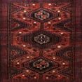 thumbnail image 1 of Ahgly Company Machine Washable Indoor Square Traditional Crimson Red Area Rugs, 3' Square, 1 of 7