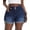 Dark Blue-988, variant on Women Plus Size Jean Shorts Stretchy 3.5" Sexy Trendy Patch Pocket High Waisted Denim Shorts Black 20W