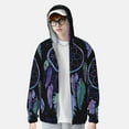 thumbnail image 2 of Balery Dreamcatcher With Colorful Feathers Sudadera ligera de manga larga con capucha y protección solar UPF 50+ para hombre y mujer, ideal para pesca y running-Medium, 2 of 7