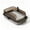 Gray, variant on Cat Litter Box Semi Open High Wall Large Space Kitty Litter Pan with Scoop Spill Guard Open Top Cat Toilet Plastic Black Litter Tray