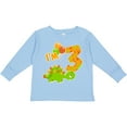 thumbnail image 3 of Inktastic Happy Dinosaur Third Birthday-green Boys or Girls Long Sleeve Toddler T-Shirt, 3 of 5