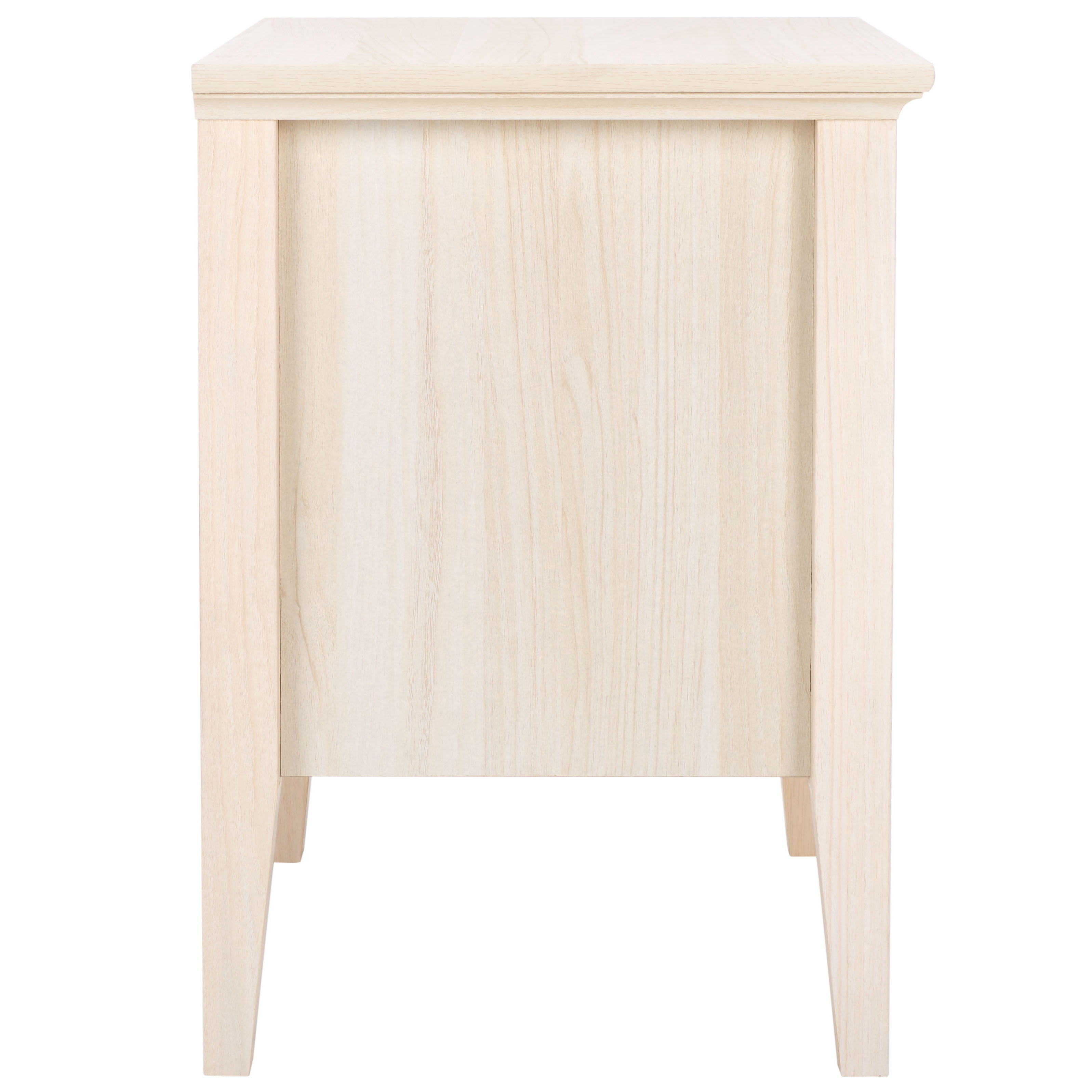 SAFAVIEH Sondra Traditional 2 Drawer Nightstand,Bleached White/Gold