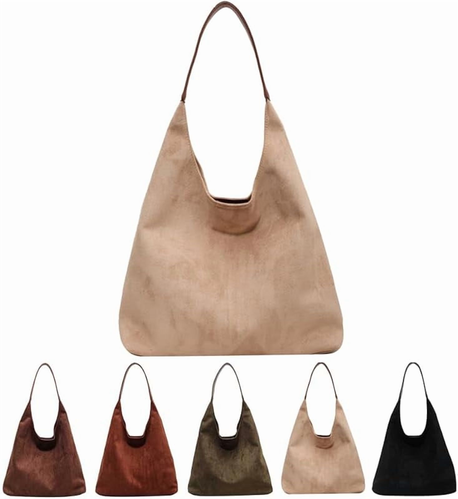 Leather Hobo bags for women suede purse slouchy tote bag brown leather purse suede hobo shoulder bag