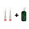Paul Mitchell Color protect Reconstructive treatment 5.1oz pack of 2 with Paul Mitchell Tea Tree Lemon Sage Thickening Spray 2.5 oz