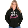 thumbnail image 3 of Im Cupids Arrow Funny Valentines Day Zip Hoodie Sweatshirt Women Brisco Brands S, 3 of 6
