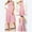 Pink, variant on Wedding Guest Dresses for Women,Clearance Women's Summer Casual One Shoulder Sloping Shoulders Sleeveless Solid Color Ruffle Hem Flowy Pleated Long Dress