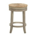 thumbnail image 3 of Carolina Classics Irving  24" Swivel Rush Seat Counter Stool in Weathered Gray, 3 of 4