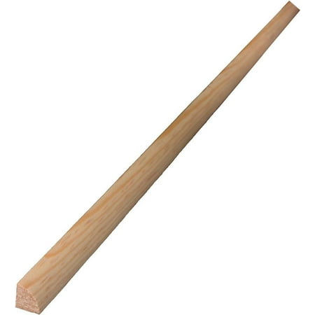 American Wood 108-8 Solid Jointed Quarter Round Molding, 96 in L x 1/2 in W 1/2 in T, Pine