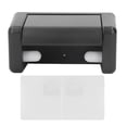 thumbnail image 2 of Portarrollos De Papel Higiénico Para Toallas, Contenedor Autoadhesivo De Plástico Negro Montado En La Pared, Sin Perforación, Para Y Cocina, 2 of 7