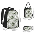 thumbnail image 2 of Pofeuu green plaid Moose tree Print Backpack Travel Backpacks With Lunch Bag Pencil Bag Set 3 pcs Set Cartoon Backpack, 2 of 7