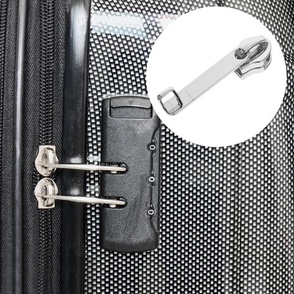 4-Pack Metal Zipper Pull Replacement Kit for Suitcases with Combination Locks, Universal Repair Pulls for Luggage