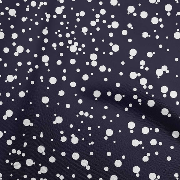 oneOone Viscose Chiffon Navy Blue Fabric Dot Quilting Supplies Print Sewing Fabric By The Yard 42 Inch Wide