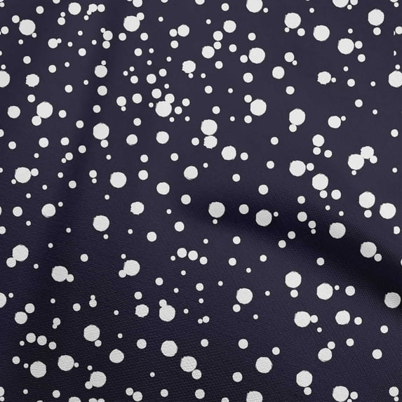 oneOone Viscose Jersey Navy Blue Fabric Dot Dress Material Fabric Print Fabric By The Yard 60 Inch Wide