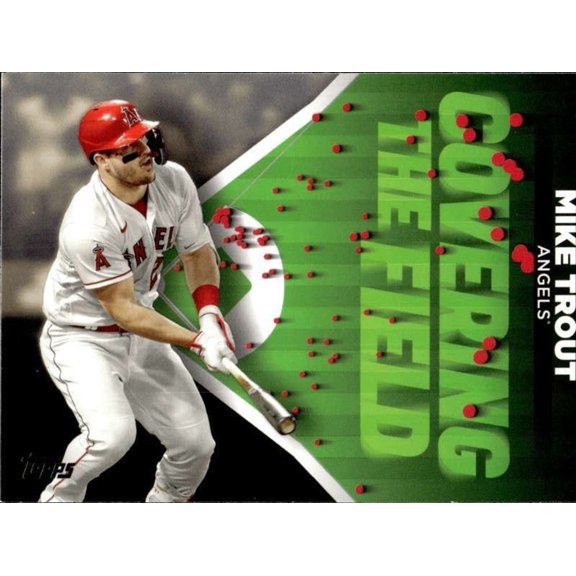 2024 Topps Covering the Field #CTF-1 Mike Trout NM-MT Los Angeles Angels Baseball Card Los Angeles Angels MLB Baseball Trading Card