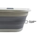 thumbnail image 4 of SAMMART Cesta plegable de plástico para la colada de 40 l (10,5 galones) – Contenedor/organizador de almacenamiento plegable – Tina de lavado portátil – Cesta/cesta para ahorrar espacio (1, gris/gris, 4 of 5