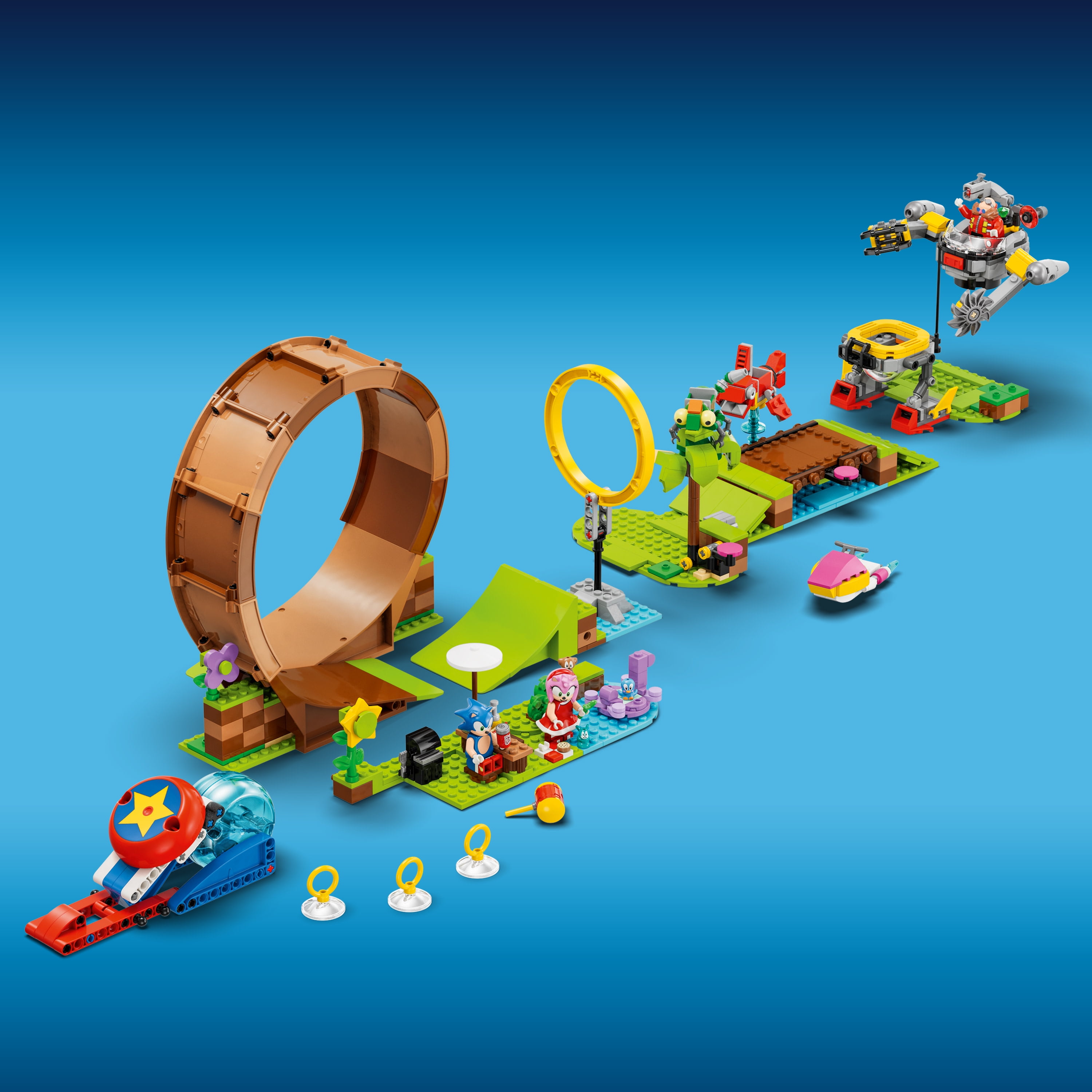 Lego-sonic o jogo ouriço, zona colina verde, desafio loop, construção de  brinquedo com 9 personagens, presente do divertimento, 76994 - AliExpress