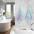 thumbnail image 6 of GZHJMY Colorful Print Hand Towels Set of 2, Highly Absorbent Soft Cotton Face Towels Bathroom Decorative Towel for Beach Gym Spa Shower, 16x28In Washcloths, 6 of 7
