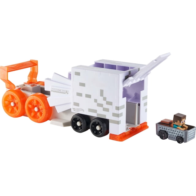 Set de Pista de Autos de Juguete Hot Wheels RacerVerse Minecraft Lanzador