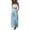 Blue, variant on Yuanlook Women's Light Blue Linen-Blend Wide Leg Pants, Vacation Trousers with Pleated Front, S-XXXL