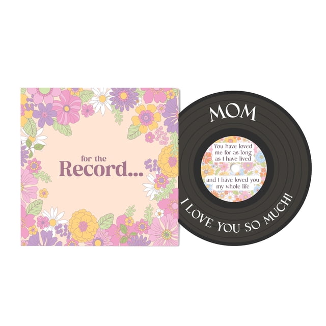 Tarjeta Bee! para cumpleaños de mamá, inspirada en vinilo, Día de la Madre