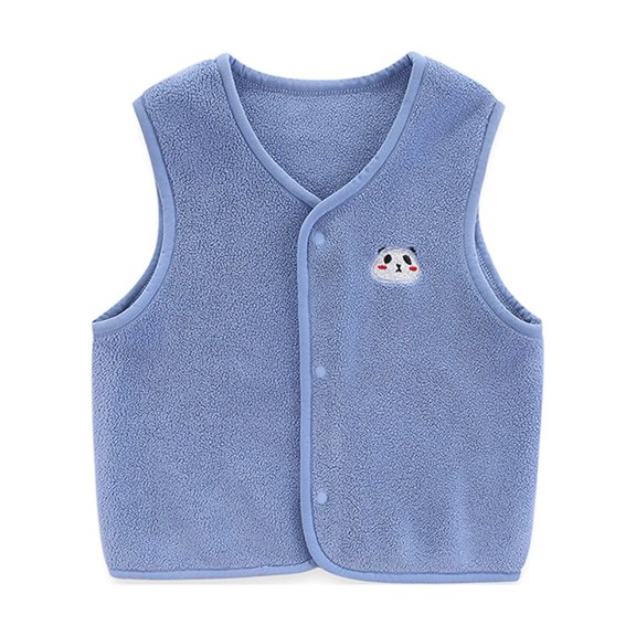 Fesfesfes Toddler Vest for Kids Winter Warm Vest Baby Boys Girls V Neck Vest Plush Outwear Casual Keep Warm Vest Saving Clearance