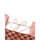 thumbnail image 4 of Sunloudy Tops cortos para mujer, cuello cuadrado, manga corta, contraste de color, estampado a cuadros, suéter, camisa de punto para damas jóvenes Sunloudy  S M L, 4 of 7