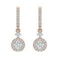 thumbnail image 2 of 0.30 Carat Diamond Drop Dangling Earrings in 10K Rose Gold - IGI Certified, 2 of 5