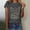 Gray, variant on Short Sleeve Shirts Floral Tops Cotton Tshirts Shirts for Women Graphic Tees Tops for Women Petite Tops Comfortable Tops Comfy Shirts Loose Fitting Tops Scoop Neck Tops for Women White M