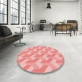 thumbnail image 4 of Ahgly Company Machine Washable Indoor Rectangle Transitional Pastel Pink Area Rugs, 6' x 9', 4 of 7