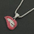 thumbnail image 5 of Pink Lips  Teeth Necklace, 5 of 5
