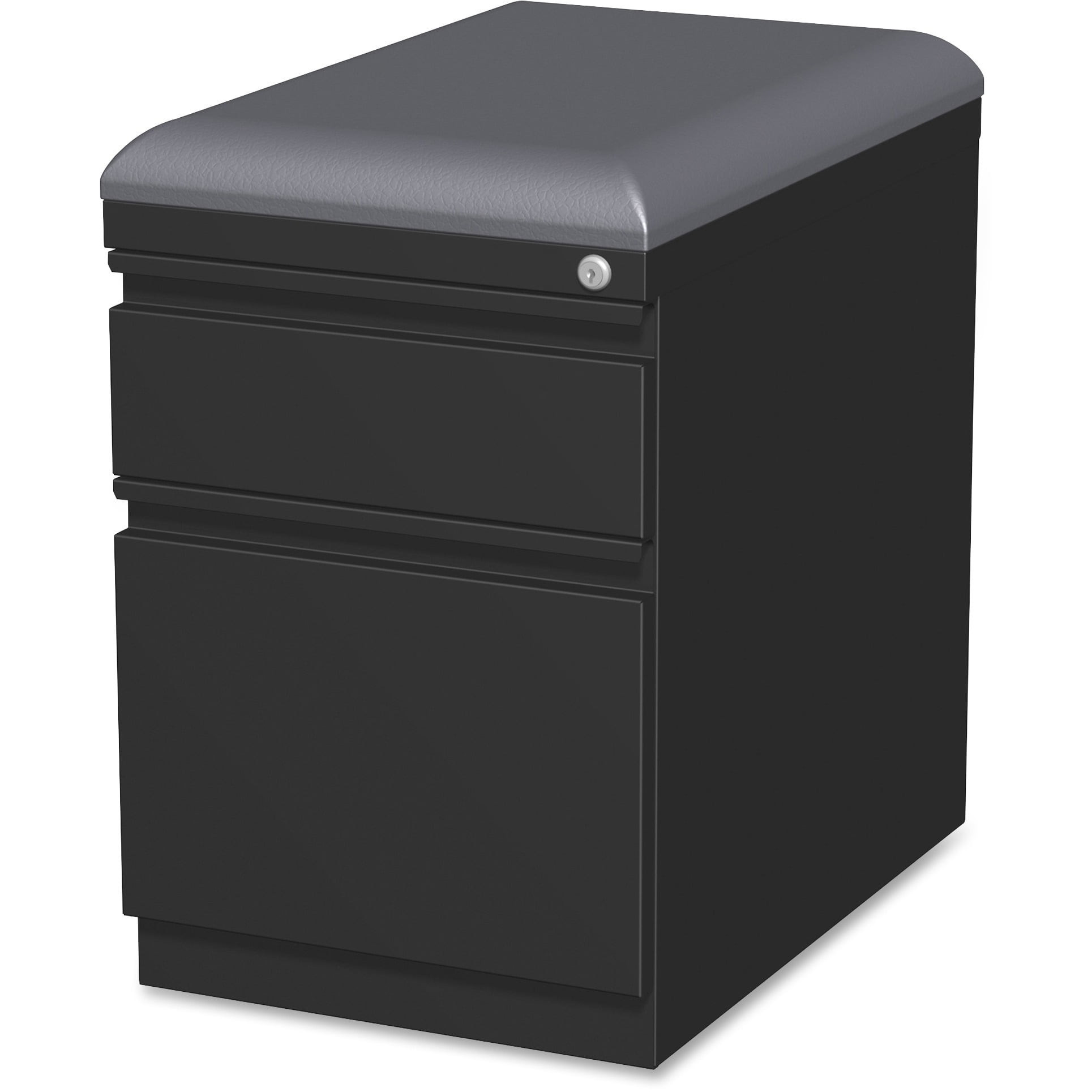 Lorell Mobile Pedestal File with Seating 2Drawer, Black Walmart