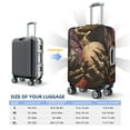 thumbnail image 4 of Susaid Eerie Skull Holding Another Print Elastic Washable Suitcase Cover with Hidden Zipper, Fits 18-32 Inch Luggage for Protection During Travel-Large, 4 of 7