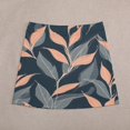 thumbnail image 5 of Elegant Peach Leaf Pattern Women's High Waist Skirt Stretchy Casual Mini Skirt, 5 of 8
