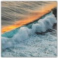 thumbnail image 1 of Picture-Tiles.com: Waves Ceramic Tile Wall Mural WAL501178-44S. 17"W x 17"H using (16) 4.25" x 4.25" Ceramic Tiles-Satin Finish, 1 of 3