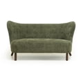 thumbnail image 4 of Aukfa 57.87" Armless Chenille Loveseat Chair, Upholstered Settee Bench with Backrest for Dining Room, Living Room & Bedroom,Sage Green, 4 of 9