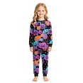 thumbnail image 2 of 5-6 Years Tween Girls Short Sleeve Print Shirts Tops Pants Outfits Pajama Set Girls Pj Sets For Girls, 2 of 9