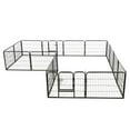 thumbnail image 3 of vidaXL Dog Playpen 16 Panels Steel 31.5"x23.6" Black, 3 of 6