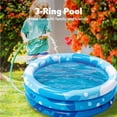 thumbnail image 2 of HLONK 34”x10” Inflatable Kiddie Pool with 3-Ring Safety Design  Blue Geometric Pattern Baby Pool for Kids & Dogs - Portable Summer Backyard Water Play Pit  No Pump Needed  Summer Pool Fun, 2 of 4